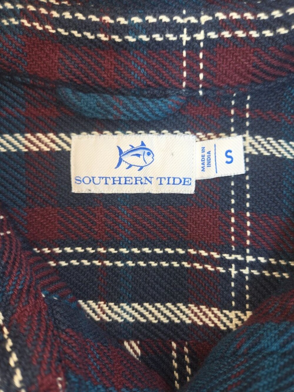 Southern Tide Mens Plaid Flannel Shirt Jacket Small - Picture 5 of 8